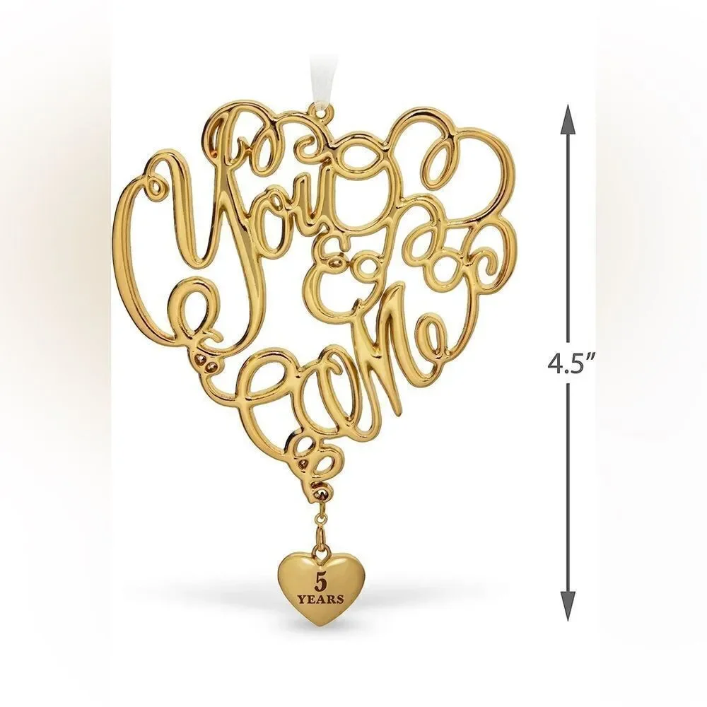 Hallmark Keepsake Christmas Ornament 2019 “You and Me” w/ interchangeable heart